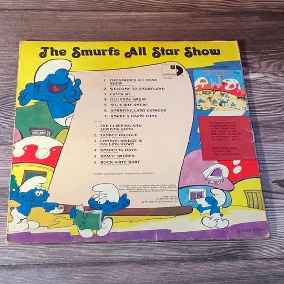 Vintage Smurf All-Star Show Vinyl Record | Collectible - Picture 3 of 8